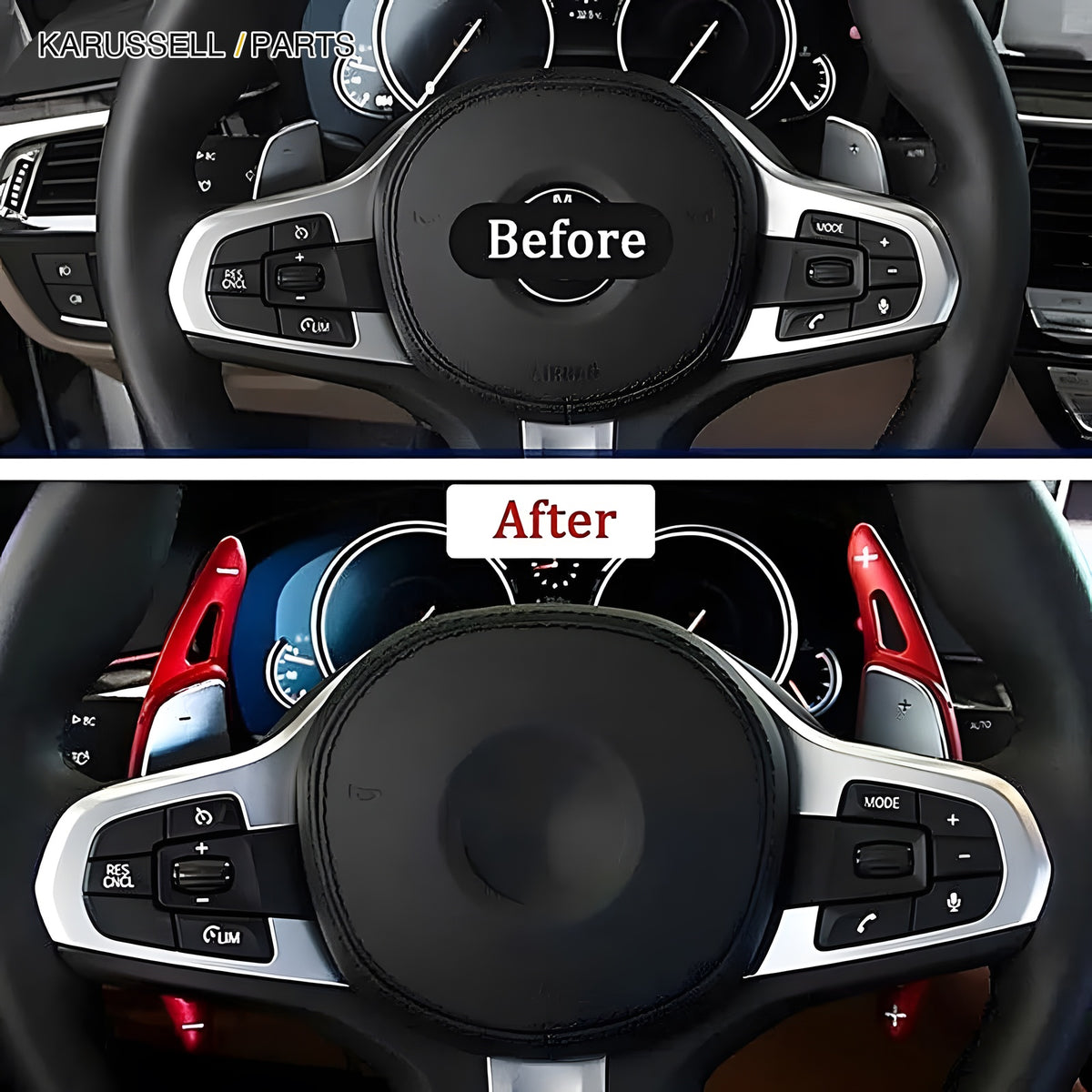 Before and after on the wheel
