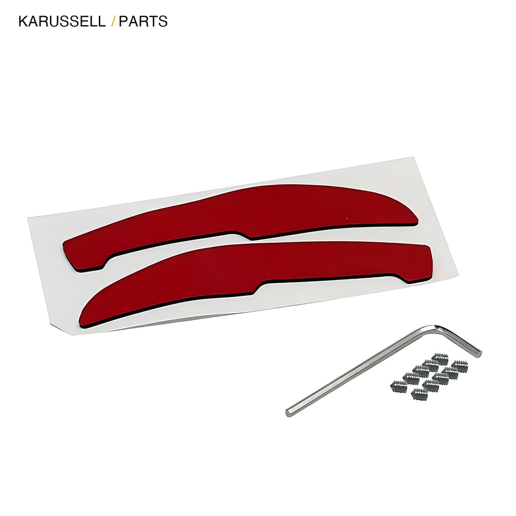 Red paddles with install hardware