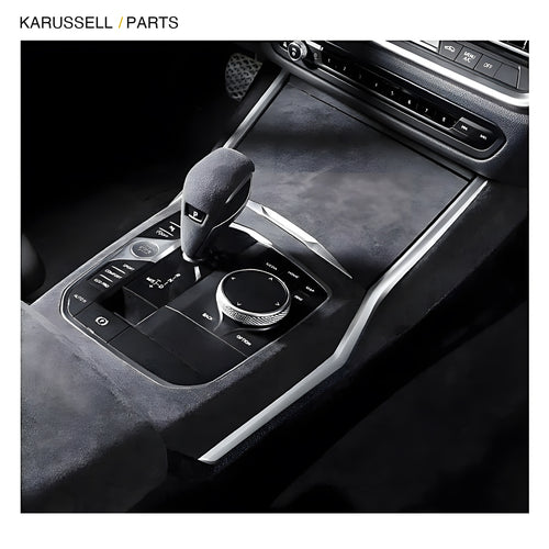 Gear console wrapped in microsuede