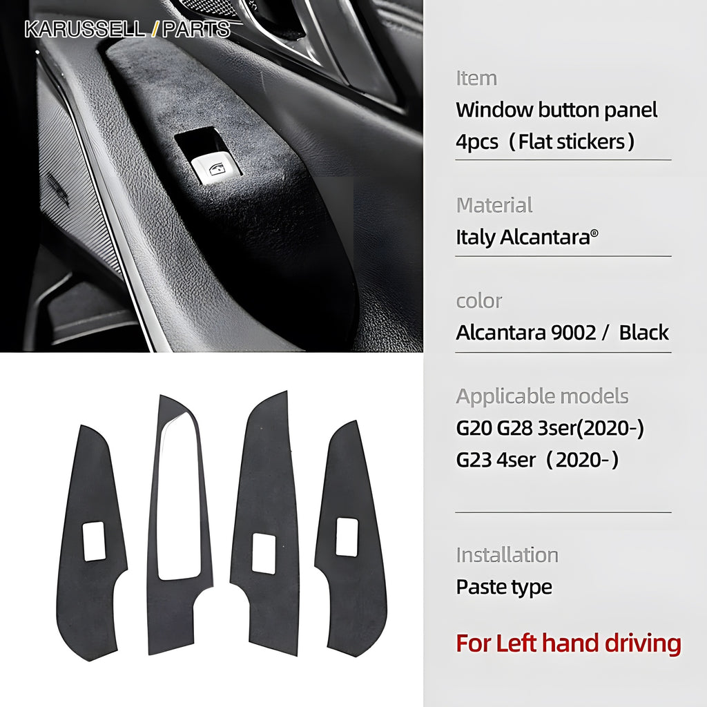 Window switch panels, left hand drive