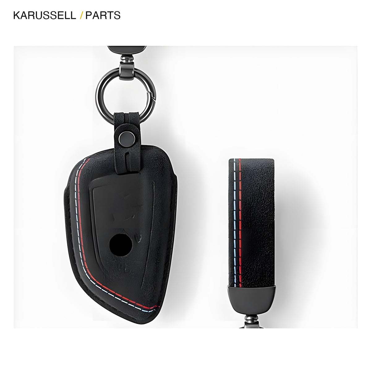 Microsuede key case on BMW smart key